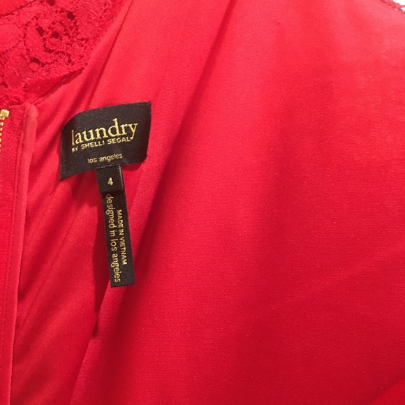 Red lace Laundry Dress - Picture 3 of 3